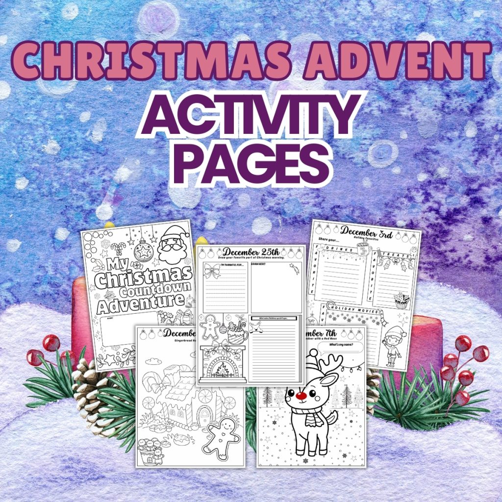 christmas advent activity pages