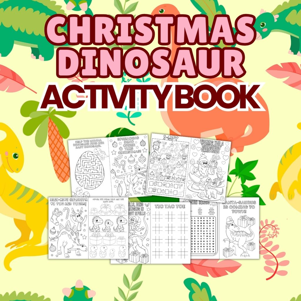 christmas dinosaur activity book