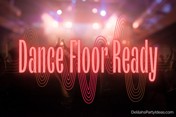 People partying background with party playlist overlay