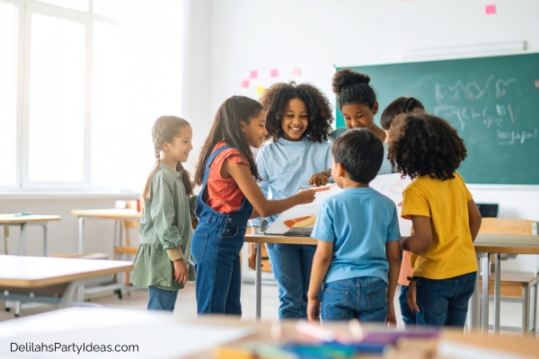 children in classroom