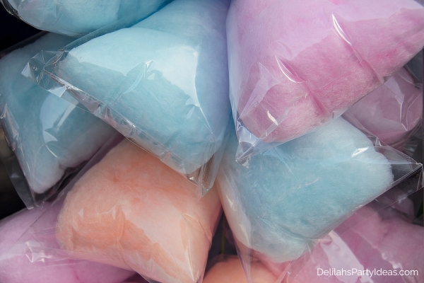 fairy floss in plastic bags