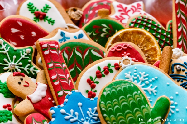Christmas cookies in various decorations