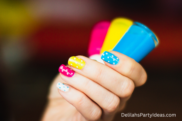 Colorful Nail polish and nails