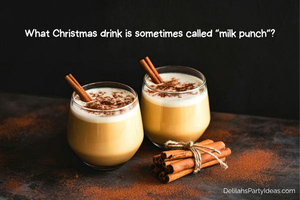 2 glasses of eggnog drink