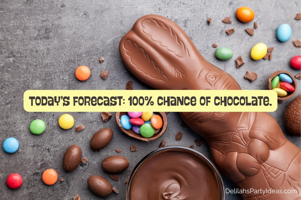 Easter chocolates with quote overlay