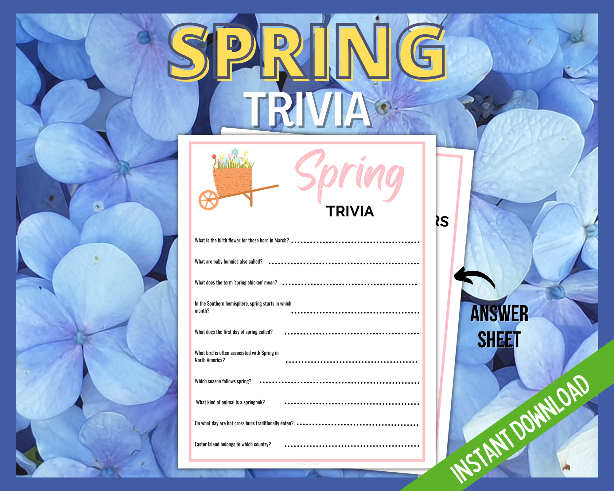 Printable Spring Trivia Game