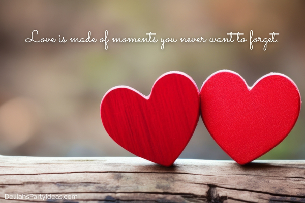 2 wooden red hearts on wood, with quote overlay