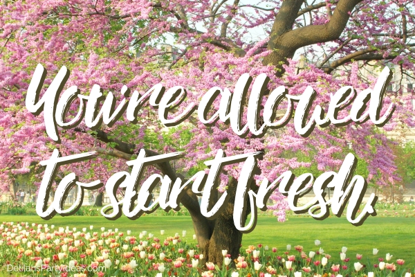 beautiful spring tree and flowers, with quote overlay