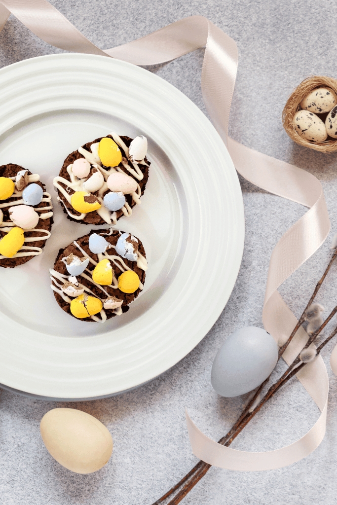 easter egg brownies