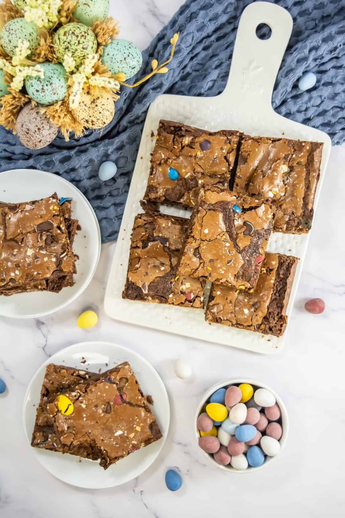 easter egg brownies