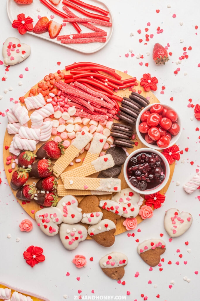 Valentines Day charcuterie board