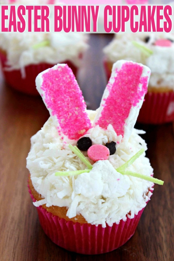 easy easter bunny cupcakes