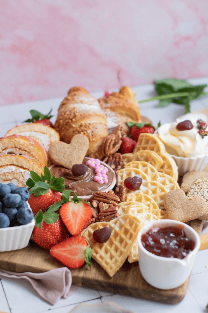 Valentine's breakfast board