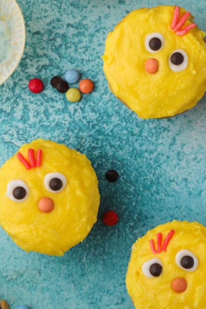 easter chick and bunny cupcakes