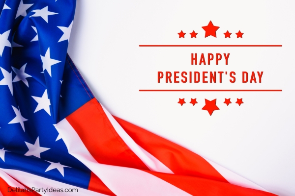 USA flag with happy president's day