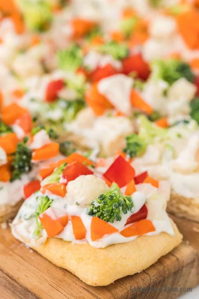 Crescent Roll Veggie Pizza Appetizer