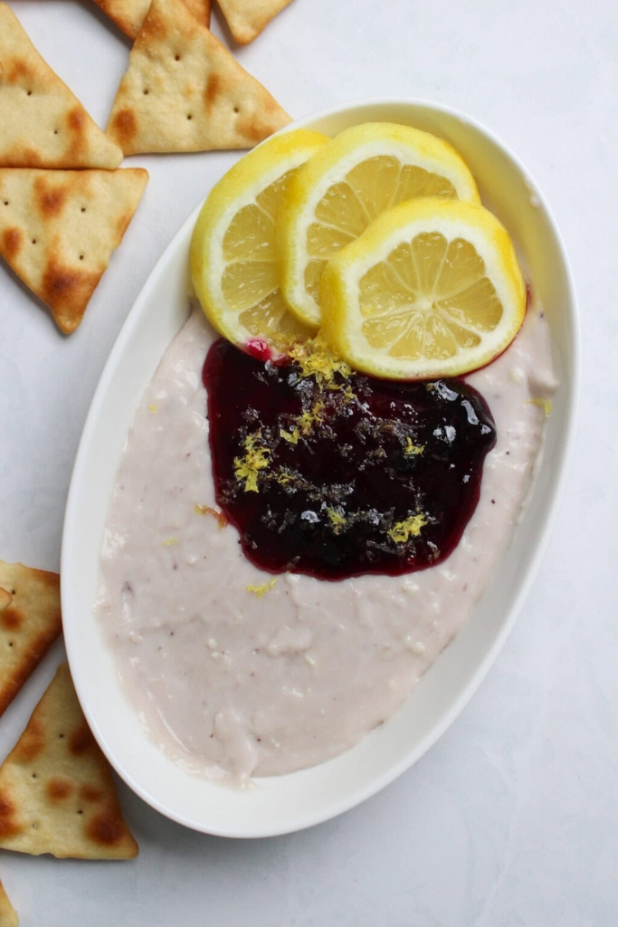 Blueberry Lemon Whipped Brie Dip