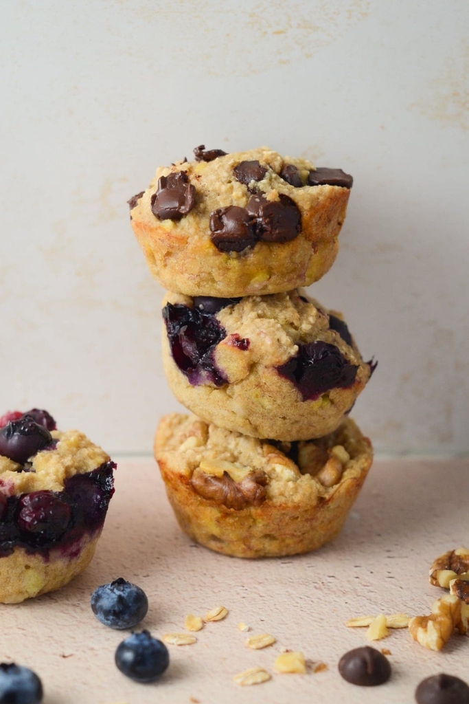 3-Ingredient Banana Oatmeal Muffins
