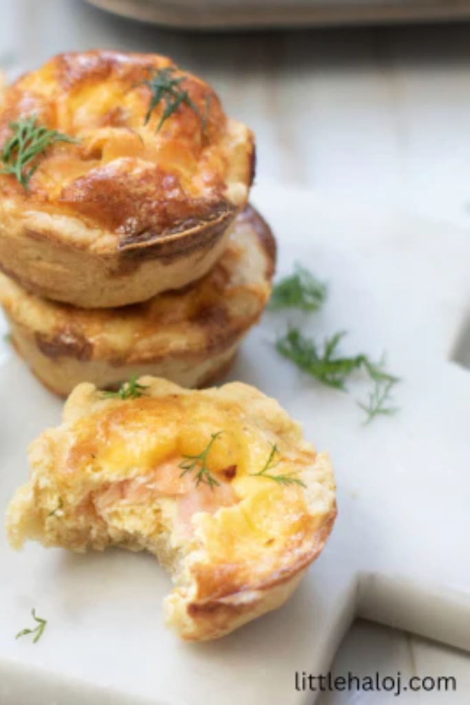 mini salmon quiches