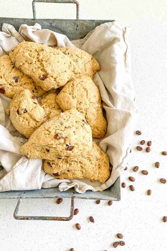 Sourdough Espresso Chocolate Chip Scones