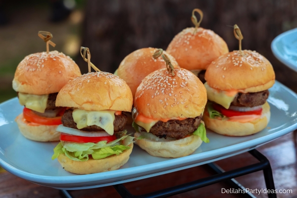 plate of mini sliders