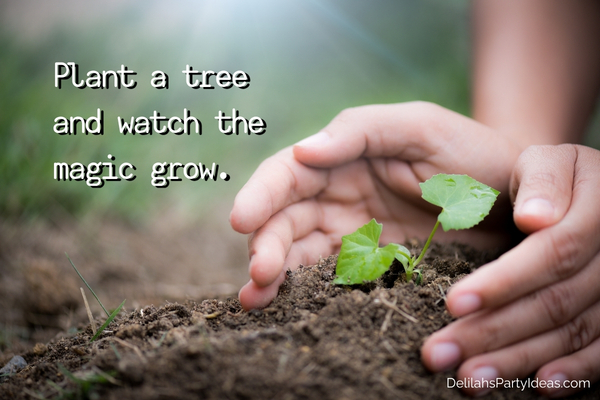 person planting a tree with quote overlay