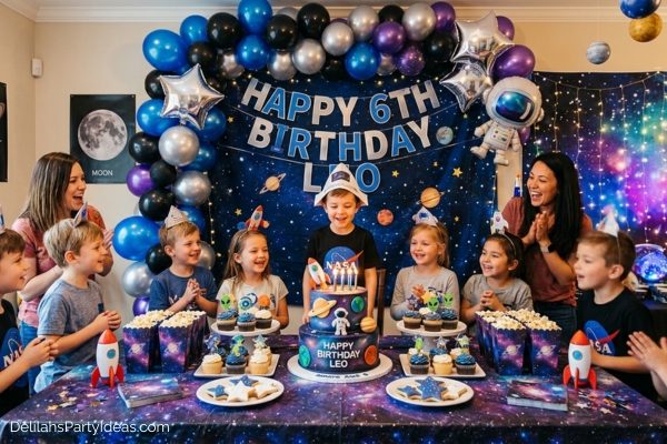 Galaxy and Space themed birthday party 