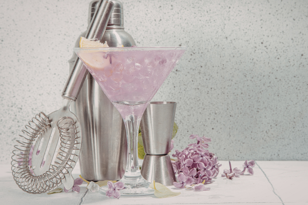 pink/purple cocktail