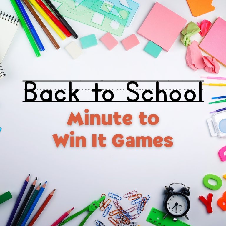 Back To School Minute To Win It Games