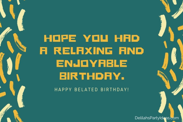 yellow and orange brush strokes design borders, green background, birthday wish overlay