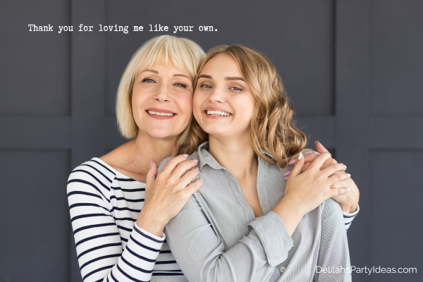 Daughter with stepmom, with quote overlay