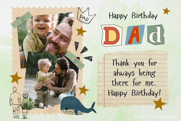 birthday card for dad with birthday wish