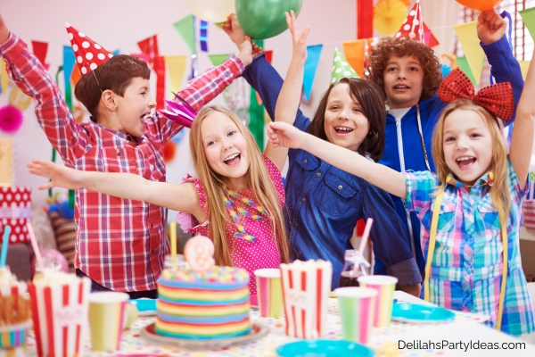 children in a birthday party