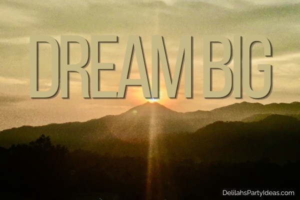 beautiful sunrise fro mountain, with quote overlay