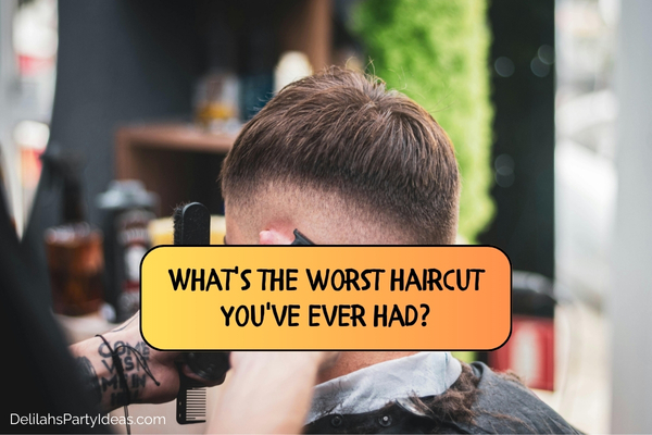 man having a haircut with question overlay
