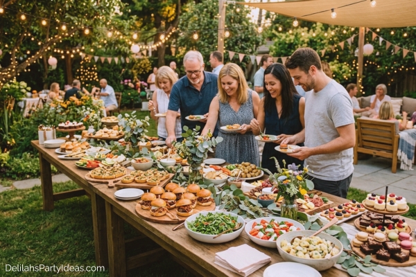 grazing table for a backyard party