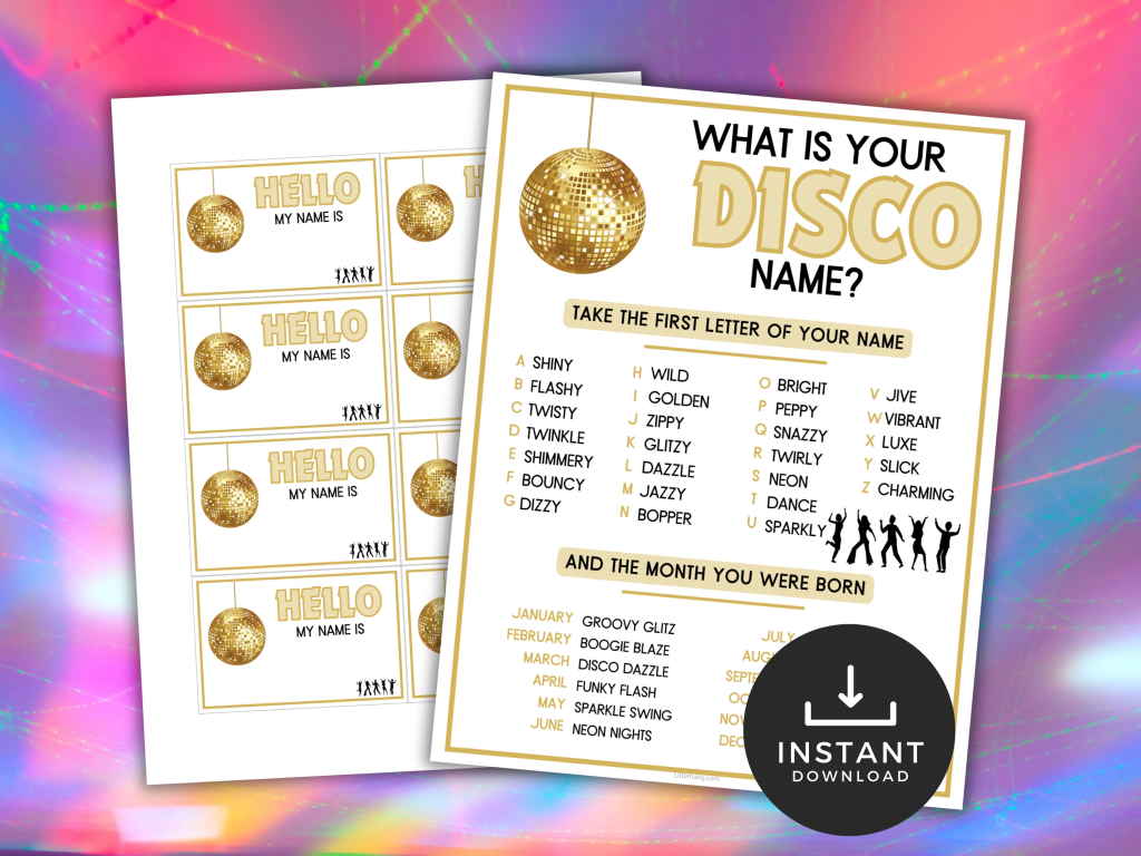 What is Your Disco Name Game