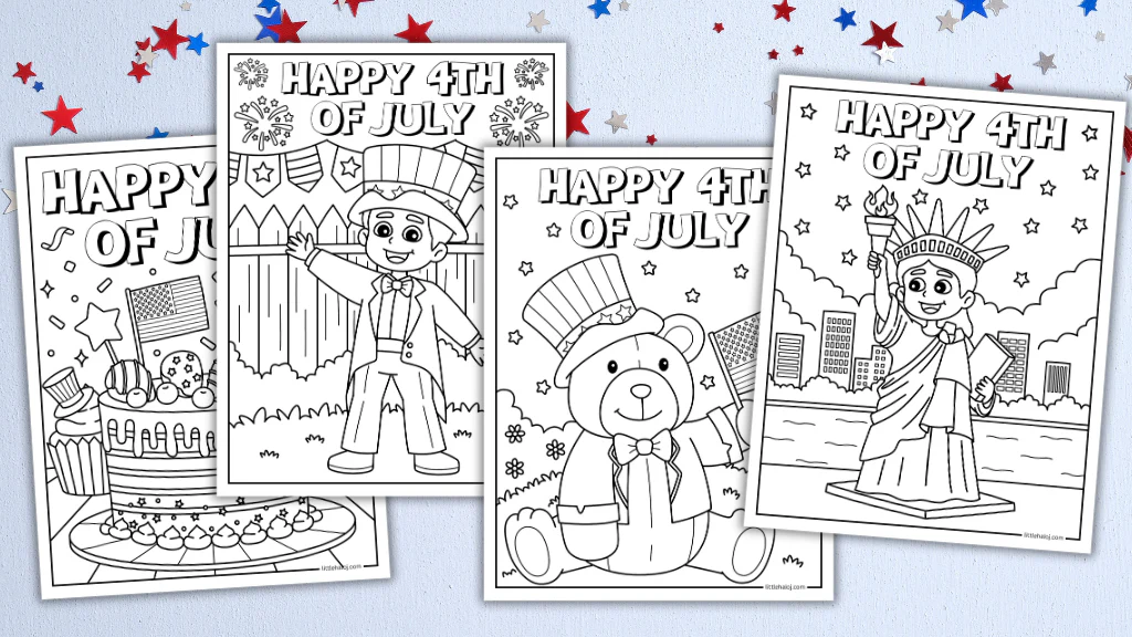 4th July coloring sheets