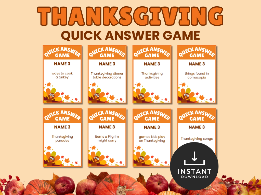 Thanksgiving 5 second game