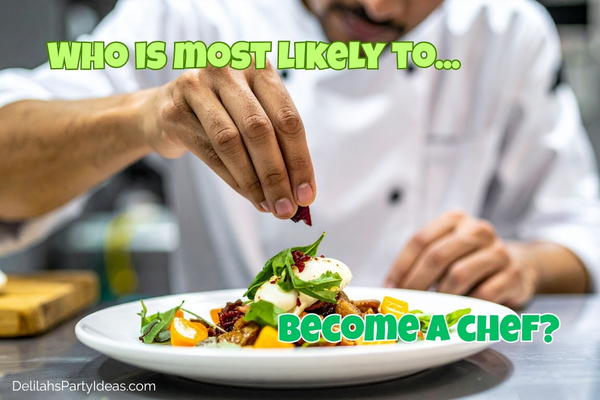 chef garnishing a dish, with question overlay