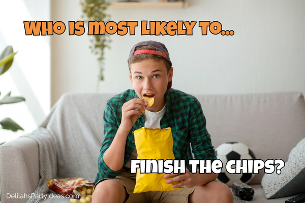 boy eating chips with question overlay